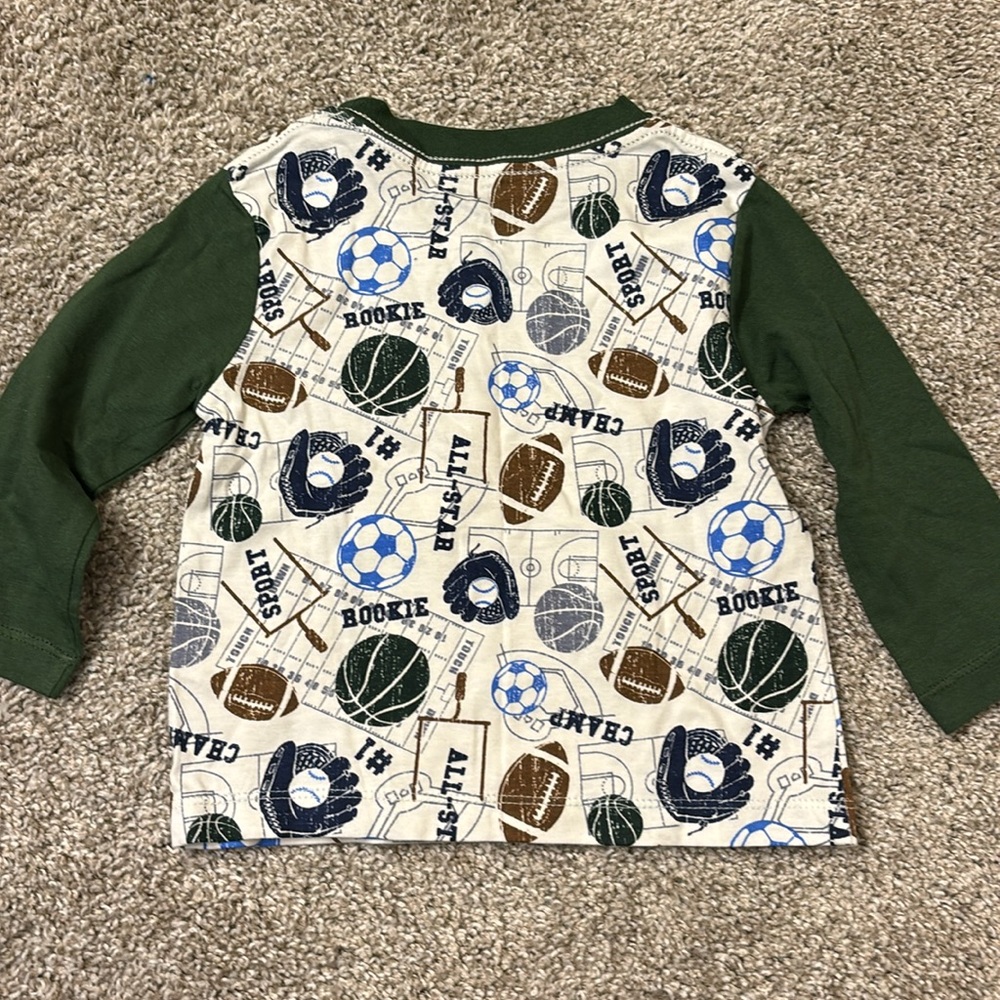 Falls Creek Kids 12month long sleeve shirt with baseball design - Picture 6 of 6